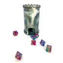 Hymgho: Pocket Citadel Mini Dice Tower - Black w/ White