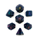 Hymgho Hollow Metal RPG Dice set - Necromancer - Black w/ Chromatic