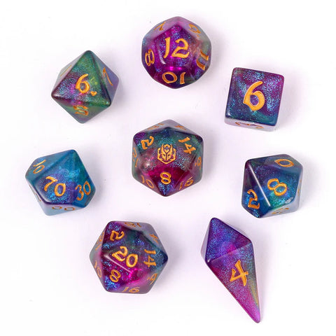 Hymgho 8pc RPG Dice Set: Siren's Melody