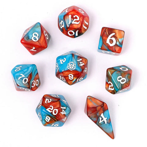 Hymgho 8pc RPG Dice Set: Bard's Cloak