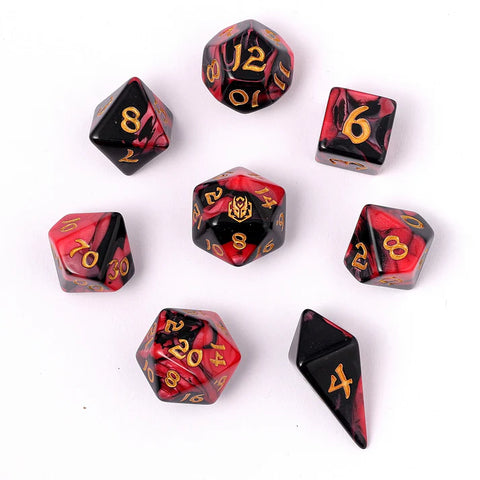Hymgho 8pc RPG Dice Set: Blood Pact