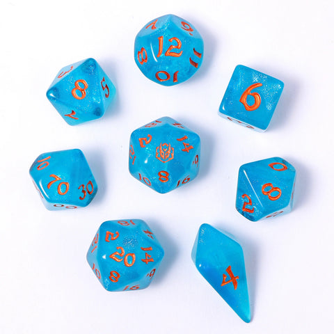 Hymgho 8pc RPG Dice Set: Ray of Frost