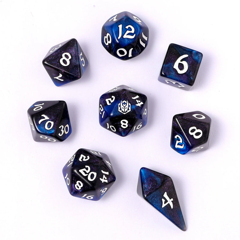 Hymgho 8pc RPG Dice Set: Knight Night