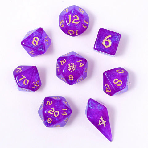 Hymgho 8pc RPG Dice Set: Hex Appeal