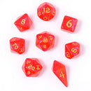 Hymgho 8pc RPG Dice Set: Fireball