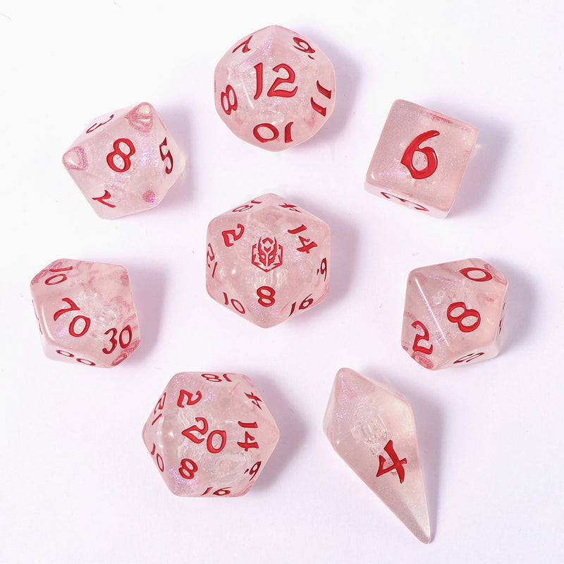 Hymgho 8pc RPG Dice Set: Winter Solstice