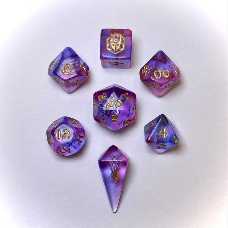 Hymgho 7pc Mini RPG Dice Set: Unicorn Tears