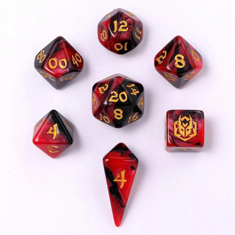 Hymgho 7pc Mini RPG Dice Set: Blood Pact