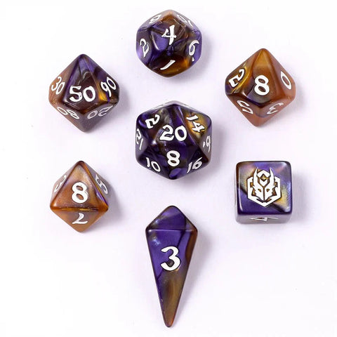 Hymgho 7pc Mini RPG Dice Set: Magister Robes