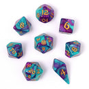 Hymgho 8pc RPG Dice Set: Frostbloom
