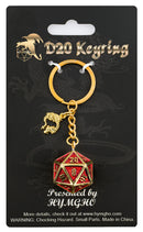 D20 Keychain Draconis - Gold and Ruby