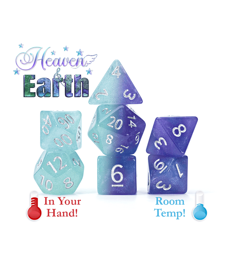 RPG 7 Dice Set: Chromomancy Dice - 'Heaven & Earth'