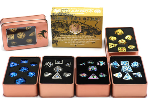 Hymgho Hollow Ornate Metal Mystery Dice Box