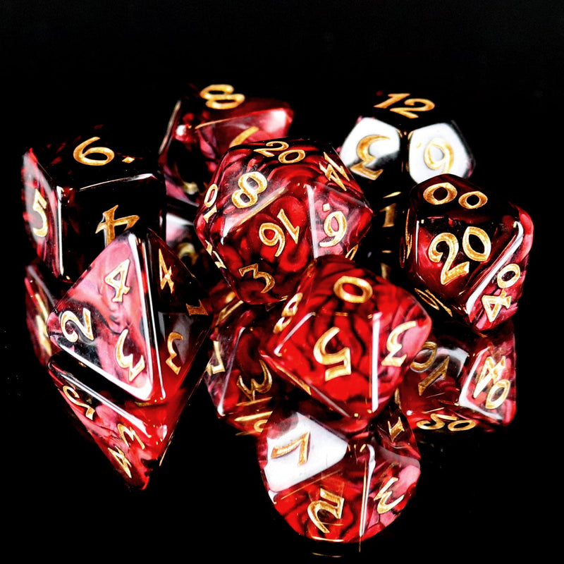RPG Dice Set (7) - Elessia Kybr - Inquisitor with Gold