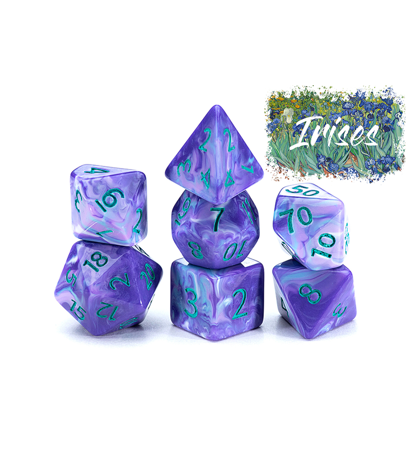 RPG 7 Dice Set: Van Gogh Dice - 'Irises'