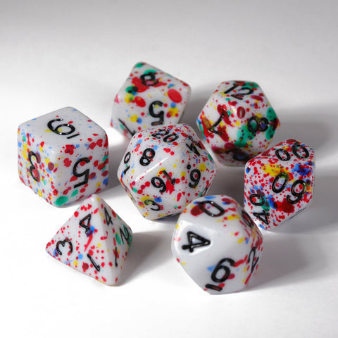 RPG Dice Set (7) - Color Spray - Rainbow