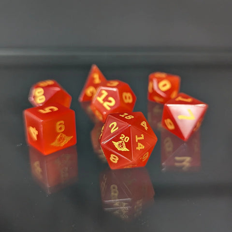 Dungeon Master Direct: Gemstone Dice Set (7pc) - Sunburst Catseye