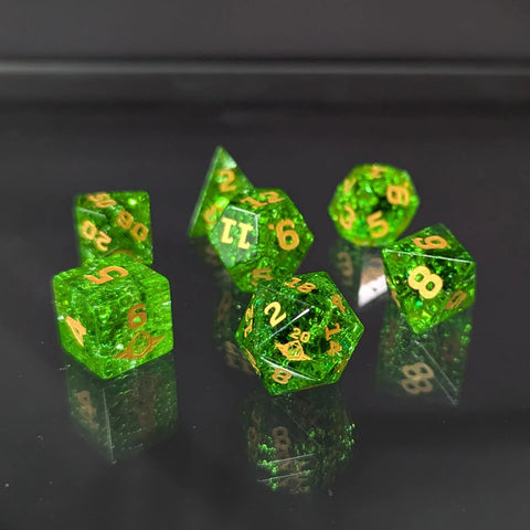 Dungeon Master Direct: Gemstone Dice Set (7pc) - Stormglass Gelatinous Green