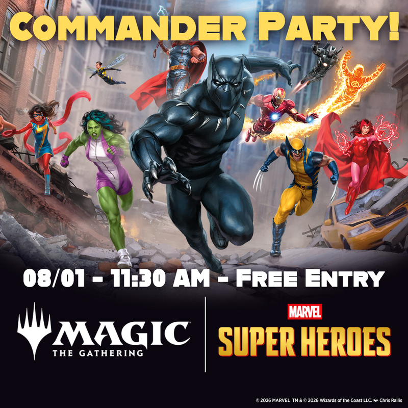 08/01 Marvel Super Heroes Commander Party Ticket