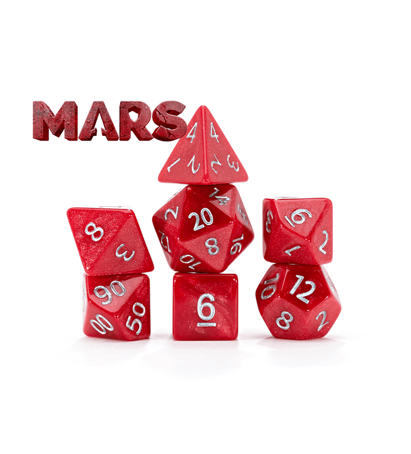 RPG 7 Dice Set: Mercurial Dice - 'Mars'