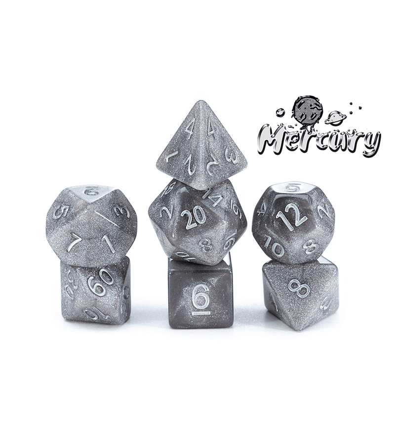 RPG 7 Dice Set: Mercurial Dice - 'Mercury'