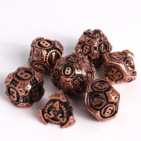 Die Hard Dice: 7pc RPG Set - Gearlock Copper