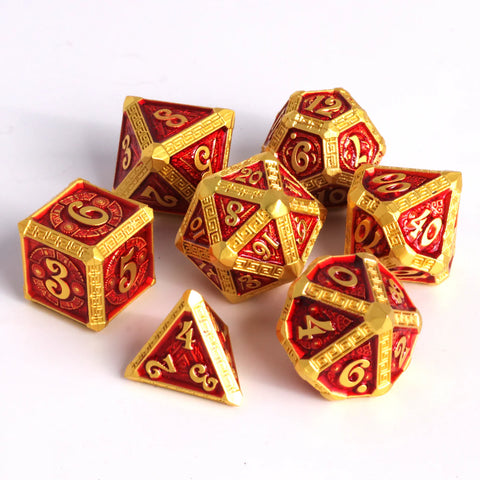 Die Hard Dice: 7pc RPG Set - Imperium Gold w/ Red
