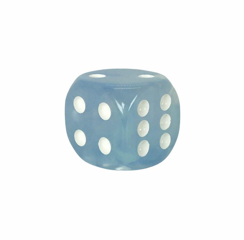 18mm D6 Dice Set (8) - Blue Sky