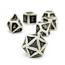 Pirate Dice 7 Piece Metal RPG Set - Black Beard