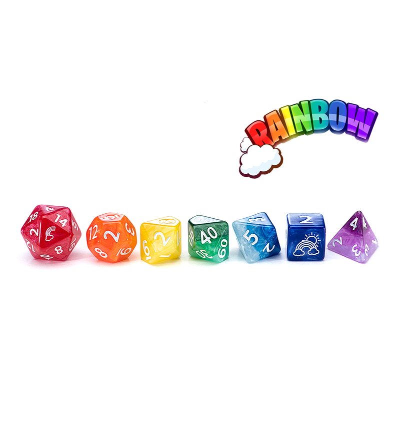 RPG 7 Dice Set: Sui Generis Dice - 'Rainbow'