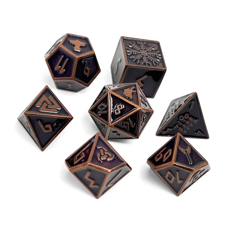 Norse Foundry 7 Piece Metal RPG Set - Rust Monster