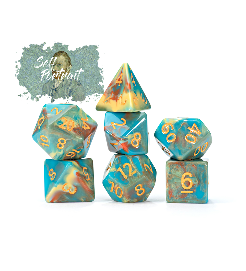 RPG 7 Dice Set: Van Gogh Dice - 'Self Portrait'