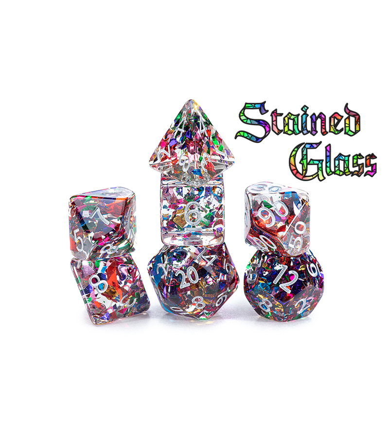 RPG 7 Dice Set: Inclusion Dice - 'Stained Glass'
