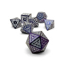 Sylvan Weaver 7 Piece Metal RPG Dice Set - Wisp Caller