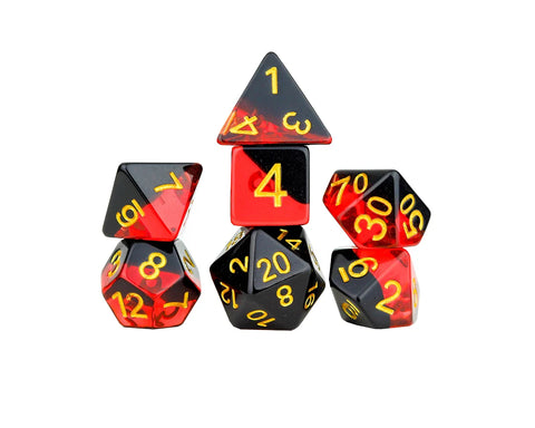 Sirius Dice 7 Dice RPG set - Brimstone