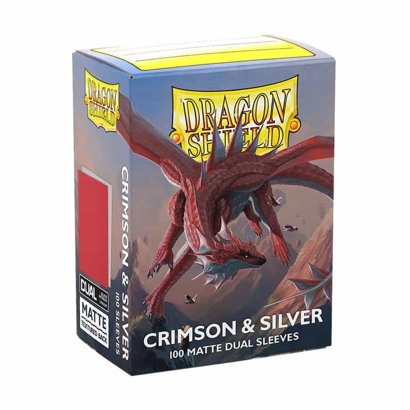 Dragon Shield Dual Matte: Crimson & Silver (100)