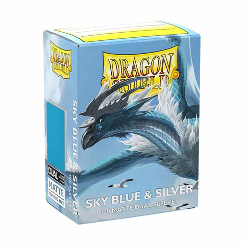 Dragon Shield Dual Matte: Sky Blue & Silver (100)
