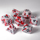 RPG Dice Set (7) - Color Spray - Red