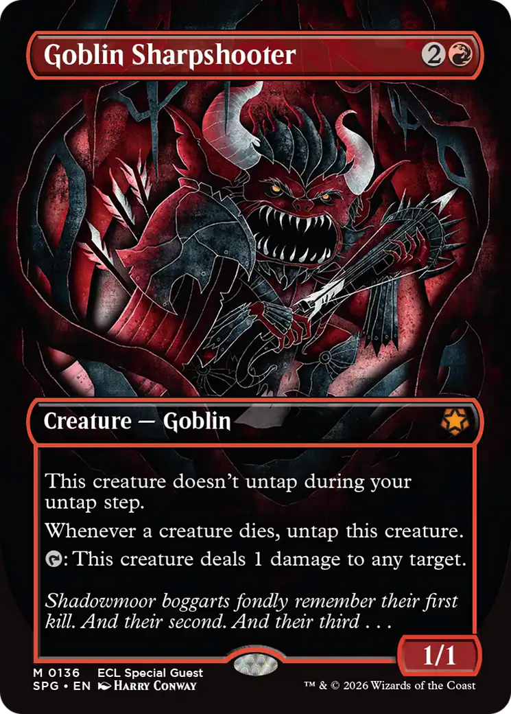 Goblin Sharpshooter (Borderless) [Lorwyn Eclipsed Special Guests]
