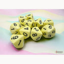 Ten D10 Set (10) - Opaque Pastel Yellow/Black