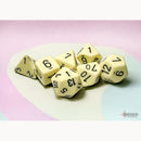 RPG Dice Set (7) - Opaque Pastel Yellow/Black