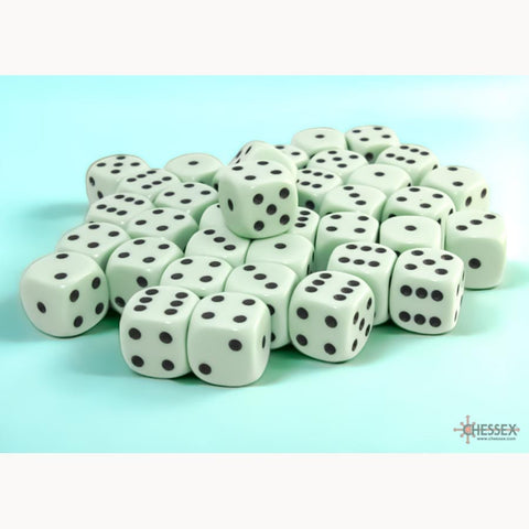 12mm D6 Dice Block (36) - Pastel Green/Black