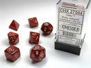 RPG Dice Set (7) - Glitter Ruby/Gold