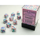 12mm D6 Dice Block (36) - Festive Pop Art/Blue