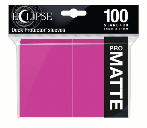 Ultra Pro: Standard 100ct Sleeves - Eclipse Matte (Hot Pink)
