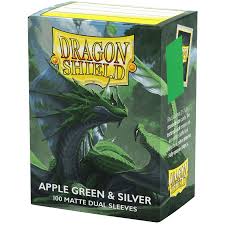 Dragon Shield Dual Matte: Apple Green & Silver (100)