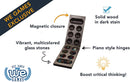 Folding Mancala Game - Dark Stained Wood & Glass Stones