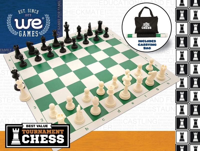 WE Games Best Value Tournament Chess Set - 20 inch