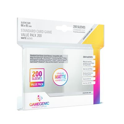 Gamegenic Matte Sleeves: Clear (200)