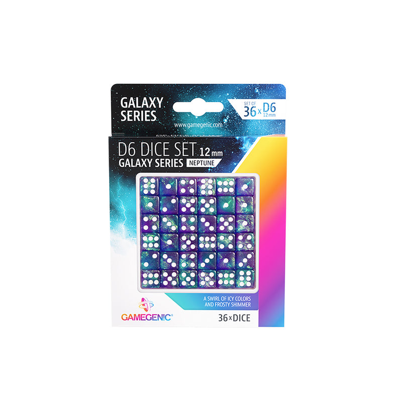 12mm D6 Dice Block (36) - Galaxy Series: Neptune